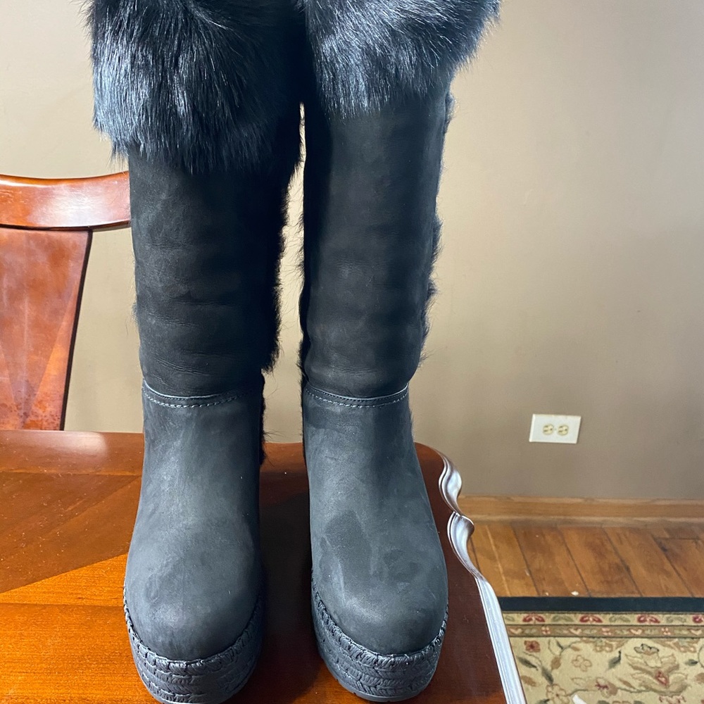Prada Shearling boots Black New EU 41 - Picture 3 of 8